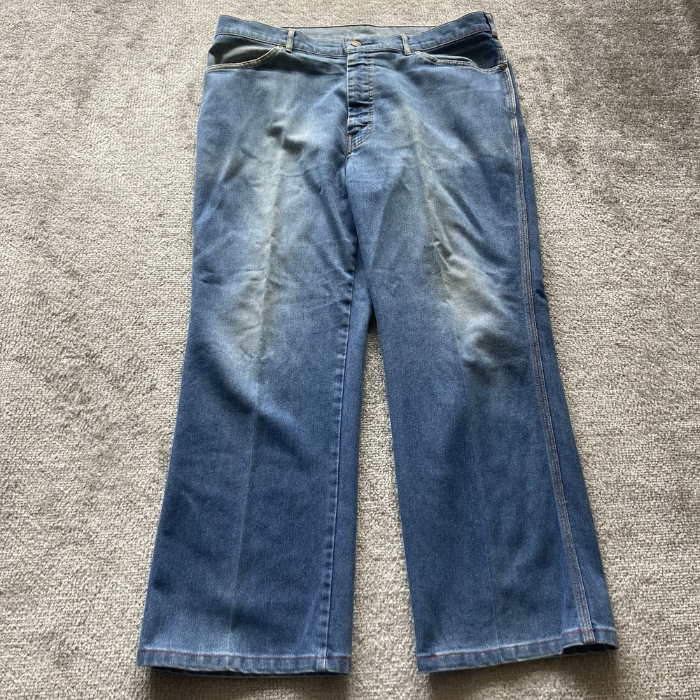 Farah Jeans Adult Size 36x26 Vintage Denim Medium Wash Men's‎ Straight Pants 80s